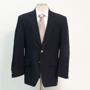 Orivs Dark Navy Blue USA Made Pure Wool Gold Button Mens Blazer/Sport Coat, 42R